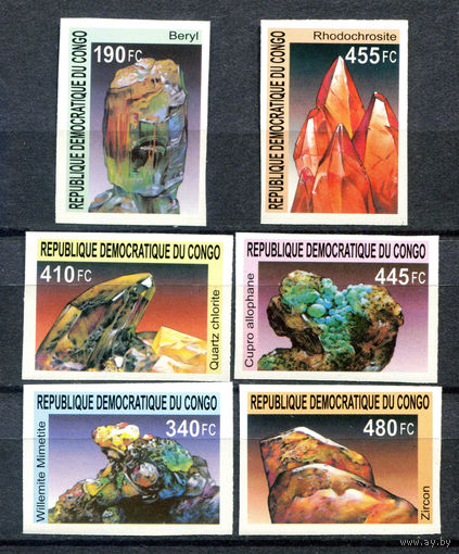 Конго (Киншаса) - 2002г. - Минералы - полная серия, MNH [Mi 1713-1718] - 6 марок