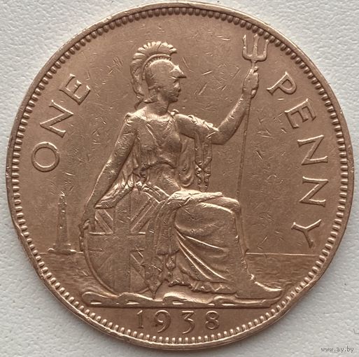 Великобритания 1 пенни 1938 г.