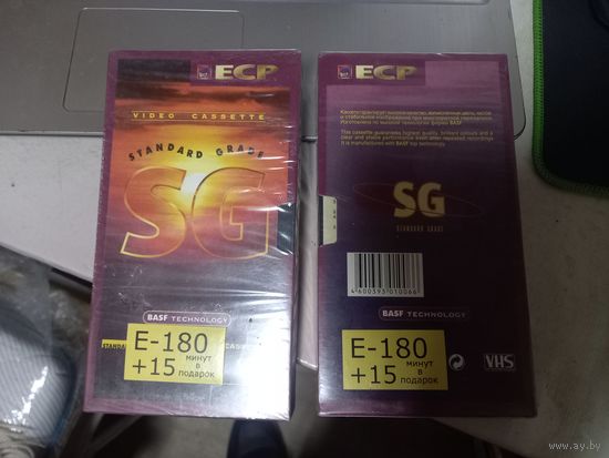 Видеокассета BASF SG E180+15 Новая не распечатана в коллекцию