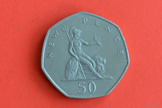Великобритания 50 пенсов 1969 с 1 руб