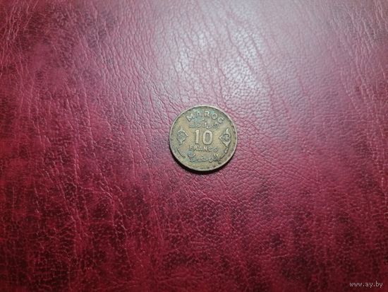 Марокко 10 франков 1952