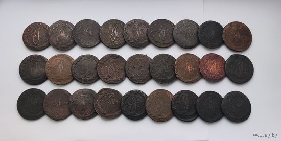 Оптовый лот Пятаков  Екатерина II В колличестве 27 штук Смотрите также другие мои лоты