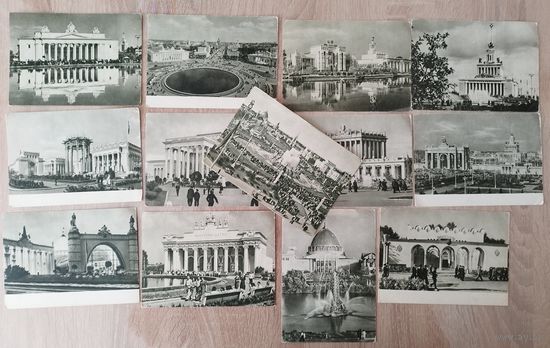 Открытое письмо. ВСХВ. 1955 год. 13 открыток