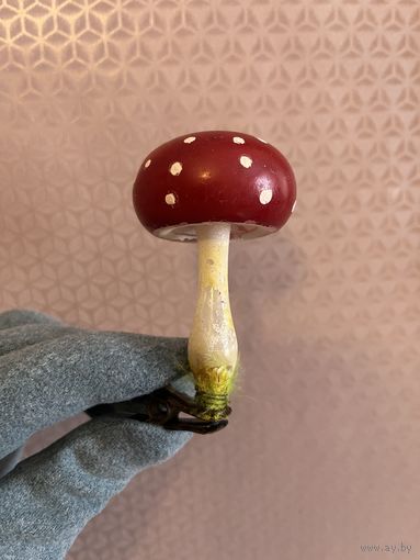 Ёлочная игрушка гриб ГДР