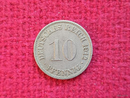 Германия 10 пфеннигов 1912 г. А