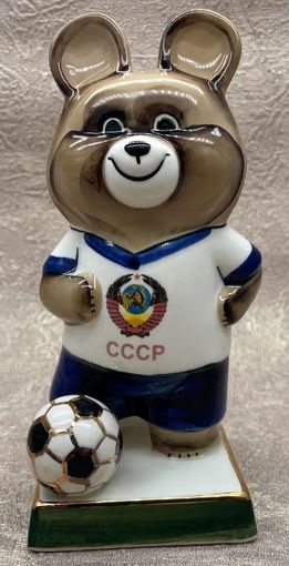 Статуэтка Олимпийский Мишка Футболист Фарфор Вербилки