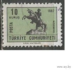 Турция. Конная скульптура в Анкаре. 1967г. Mi#2077.