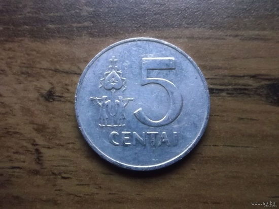 Литва 5 центов 1991