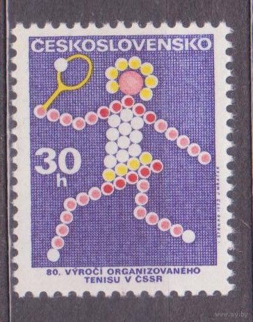 Чехословакия 1973 год. Спорт  80 лет тенниса в Чехословакии** (ИН
