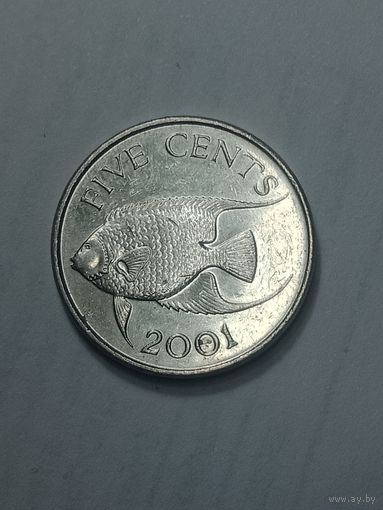 Бермудские острова 5 центов  2001  года .