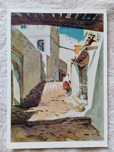 1957. Таран. Улочка в ауле Чиркей. Дагестан