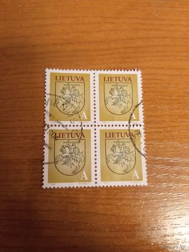1993 Литва квартблок герб Погоня (1-5)