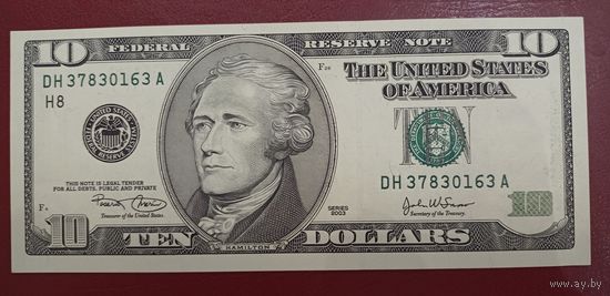 10 долларов США 2003 года, UNC. Торг
