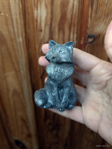 Лот С 1 РУБЛЯ! много лотов! Сувенирная фигурка хитрый Лис (под старое серебро)