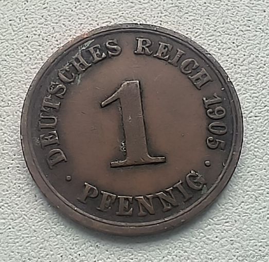 Германия 1 пфенниг, 1905 А  2-12-55
