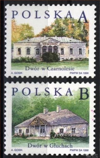 ПОЛЬША 1998 Mi# 3693-3694 СТАНДАРТ СЕЛЬСКИЕ УСАДЬБЫ **