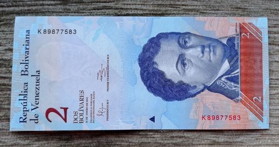 Werty71 Венесуэла 2 боливара 2012 UNC банкнота