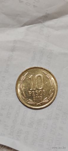 Чили 10 песос 2015