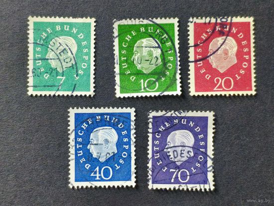 Германия 1959. Профессор, доктор Теодор Хойс (1884-1963), 1-й президент Германии. Полная серия