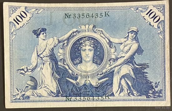 Банкнота 100 марок 1908 год. Германская империя.