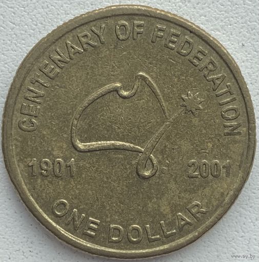 Австралия 1 доллар 2001 г. Столетие Федерации