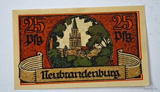 1922 год 25 пфеннигов Германия нотгельд