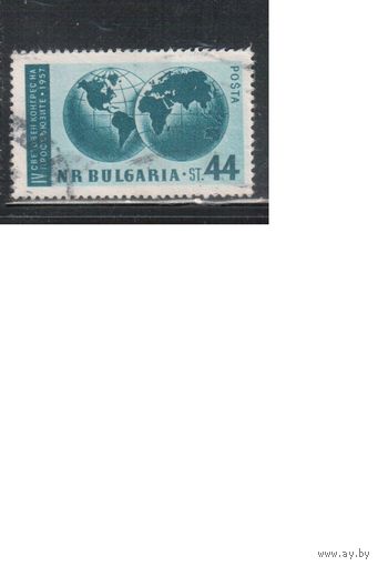 Болгария-1957, (Мих.1040),   гаш. , Конгресс профсоюзов(одиночка)