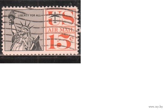 США-1959, (Мих.764 II) , гаш. , Стандарт, Авиапочта, Статуя Свободы