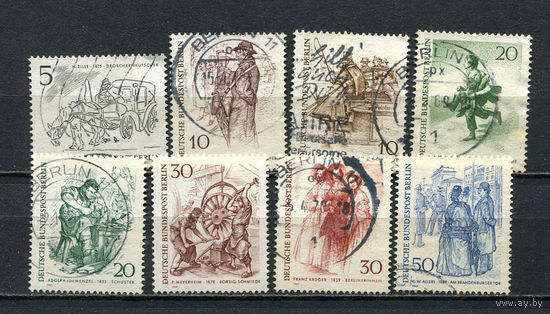 Западный Берлин - 1969 - Берлинцы 19 века. Рисунки - [Mi. 330-337] - полная серия - 8 марок. Гашеные.  (LOT HA13)-T3P1