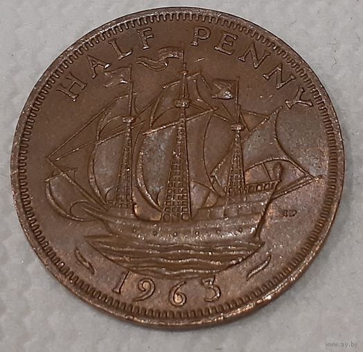 Великобритания 1/2 пенни, 1963 (5-3-53)