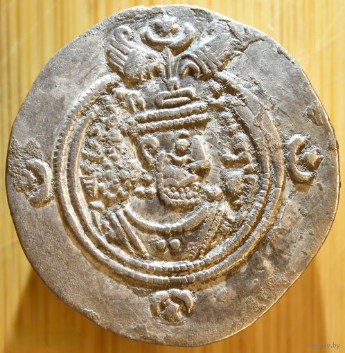Сасаниды, драхма, Хосров II, мондвор NAL(Narmashir). 28 год правления (вес 3,92).     .И-24