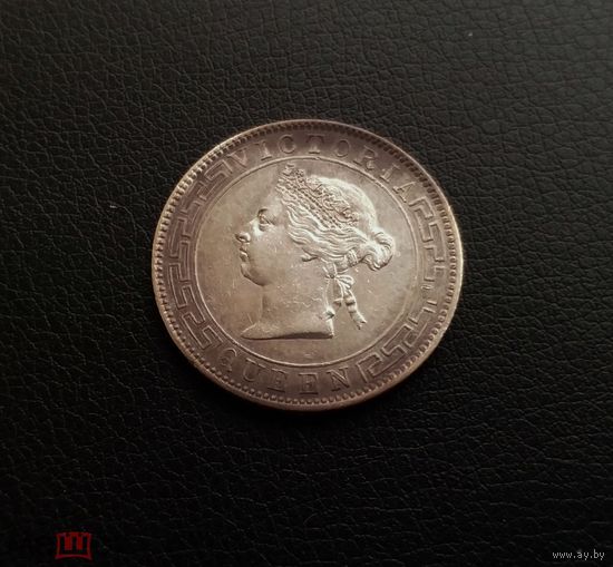 Британский Цейлон 50 центов 1895 год (серебро) AUNS