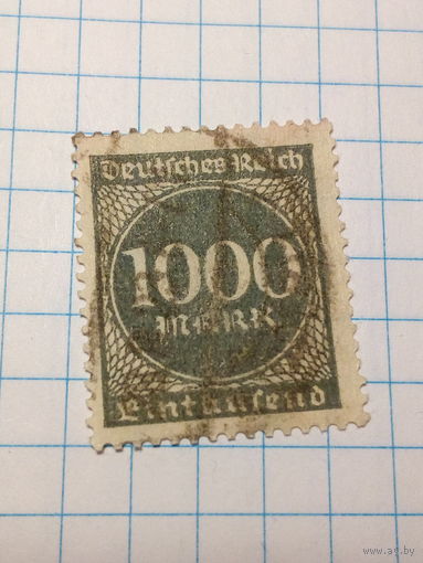 Марка Германия  1923 год