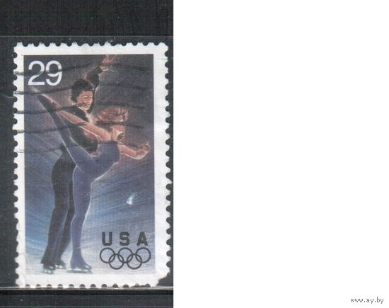 США-1994, (Мих.2429) , гаш., Спорт, ОИ-1994, Фигурное катание(2)