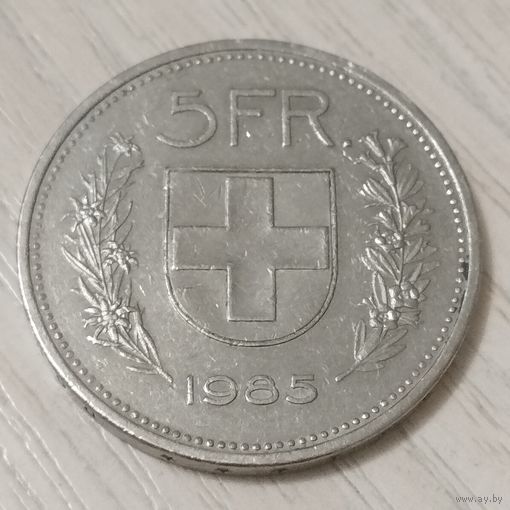 Швейцария 5 франков 1985г.