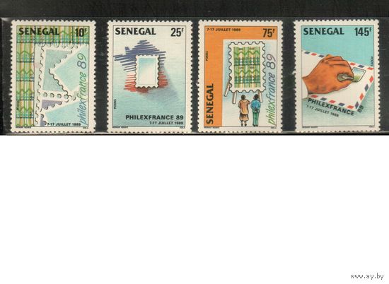 Сенегал-1989 (Мих.1023-1026) ,  ** , Филвыставка в Париже (полная серия)