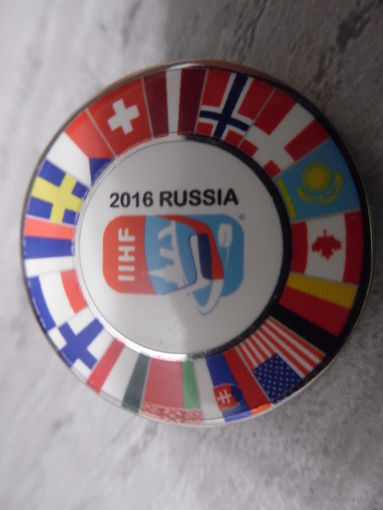 ОФИЦИАЛЬНЫЙ ЗНАЧОК С ЧМ-2016 ПО ХОККЕЮ В РОССИИ.NEH.