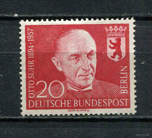 Западный Берлин - 1958 - Отто Зур - [Mi. 181] - полная серия - 1 марка. MNH.  (LOT Do49)