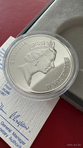 Bermuda Palladium Sea Перейти Venture 1987 - Proof - 1 oz