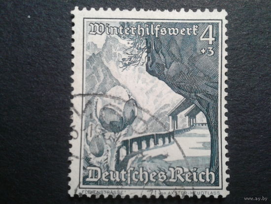 Германия 1938 цветок и дорога в горах