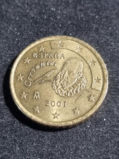 Испания 50 евроцентов 2001