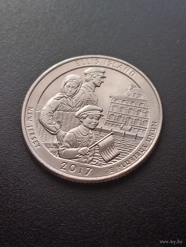 США 25 центов  2017 г. D - Остров Эллис Нью Джерси