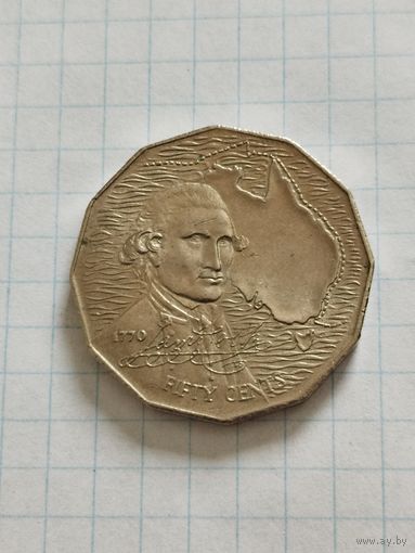50 центов Австралии. Путешествие Джеймса Кука.