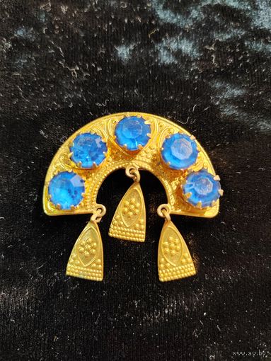 Брошь СССР позолоченная кокошник