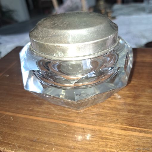 Шкатулка . Арт-Деко. Хрусталь,Серебро.