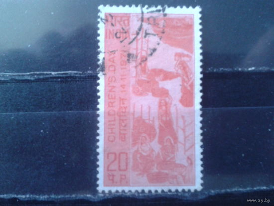 Индия 1971 Межд. день детей, рисунок ребенка