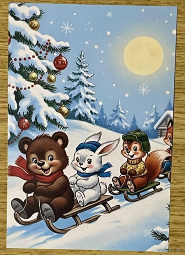 Открытка для посткроссинга чистая 10х15 см. (на тонкой бумаге)