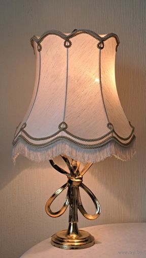 Лампа настольная латунь литье винтаж 2 лампочки Германия ХХ век.