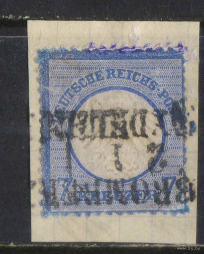 Германия Имп 1872 Герб Малый щит Зона кроны Стандарт Гаш Бромберг (Быдгощ) Вырезка #10
