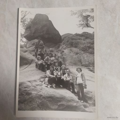 Фотография. Где то на просторах СССР. Экскурсия в горах. Ретро, Винтаж.